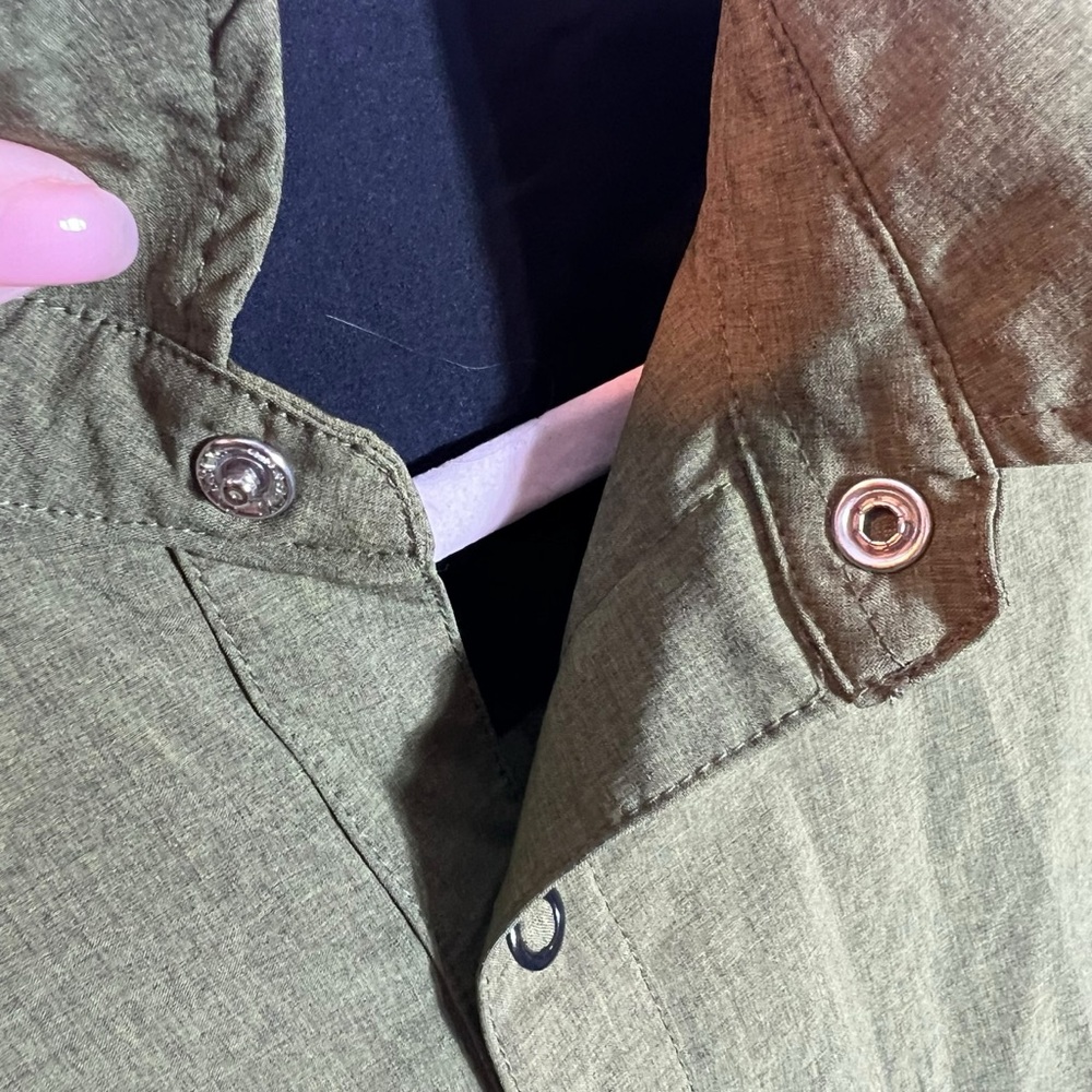 Zelos Men’s Green Snap Button Shirt – Size M - Picture 4 of 8